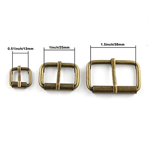E-Outstanding Single Prong Roller Buckle 12Pcs Bronze Metal Roller Buckle For Belts Bags Shoes Diy Hardware Accessories 1 Inch #TOP3