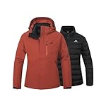 Pioneer Camp Women's 3 in 1Waterproof Ski Snow jacket Windbreaker Insulated Puffer Liner Jackets Winter Raincoat Outdoor