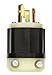 Leviton 3331-GC 30 Amp, 125/250-Volt, Grounding, Industrial Grade, Locking Plug, Black-White
