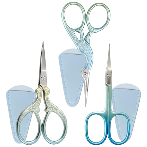 6-Piece Embroidery Scissors Small Sharp Scissors for Sewing and Crochet Gradient Colour Set Precision Cutting Tools for Handcrafts and DIY Projects