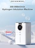 FXNFXLA Przenośny inhalator wodorowy, inhalator z dwoma portami, gaz Browns o czystości 99,99%, regulowany przepływ, 6-godzinny timer, generator wody wodorowej PEM 300ml