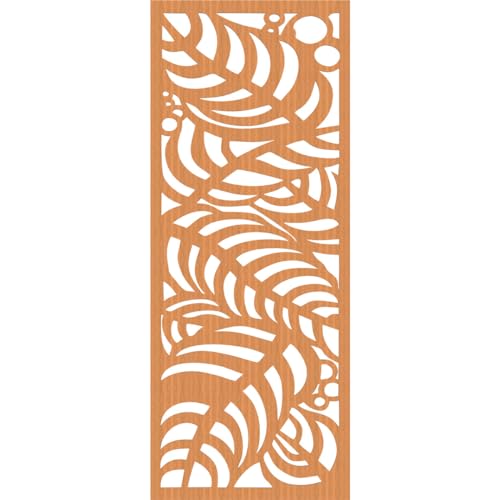 Image of 37 3 /8 inchW x 94 3 /8 inchH x 3 /8 inchT Mills Decorative Fretwork Wood Wall Panels, Cherry
