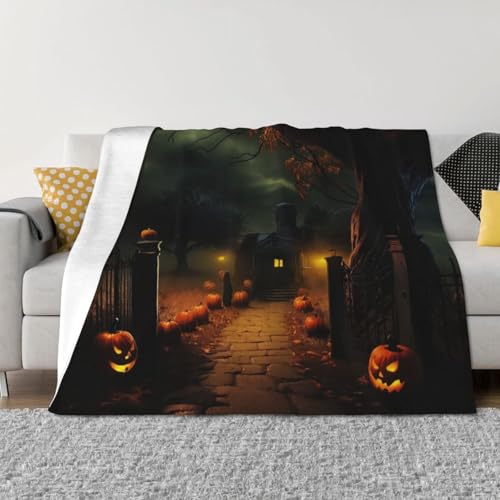 Couverture microfibre Halloween EdWal idéale pour vos soirées cinéma de lit