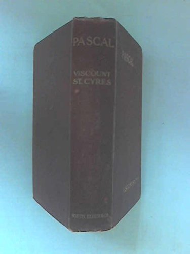 Pascal B00085VIRG Book Cover