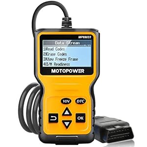 Image of MOTOPOWER MP69033 Car OBD2 Scanner Code Reader Engine Fault Code Reader Scanner CAN Diagnostic Scan Tool for All OBD II Protocol Cars Since 1996, Yellow