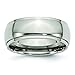 Chisel Ridged Edge Polished Titanium Ring (8.0 mm) - Size 14