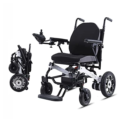 Intelligent Lightest Electric Wheelchair Folding Motorized Power Wheelchairs，500W Powerful Dual Motor - Weights Only 35 Lbs(Including 12A Lithium Battery)