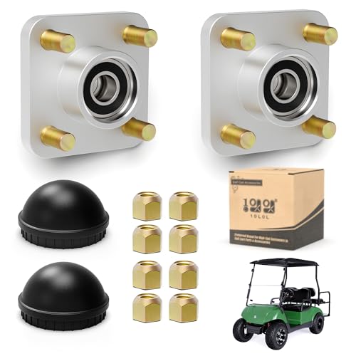 Image of 10L0L Golf Cart Front Wheel Hub Assembly W /Hub Bearing /Oil Seal /Dust Cover for Yamaha G2 /G8 /G9 /G14 /G16 /G19 /G22 /G29 Drive, Replace OEM# JG5-WF511-10-00,JG5-WF511-00 (Pack of 2)