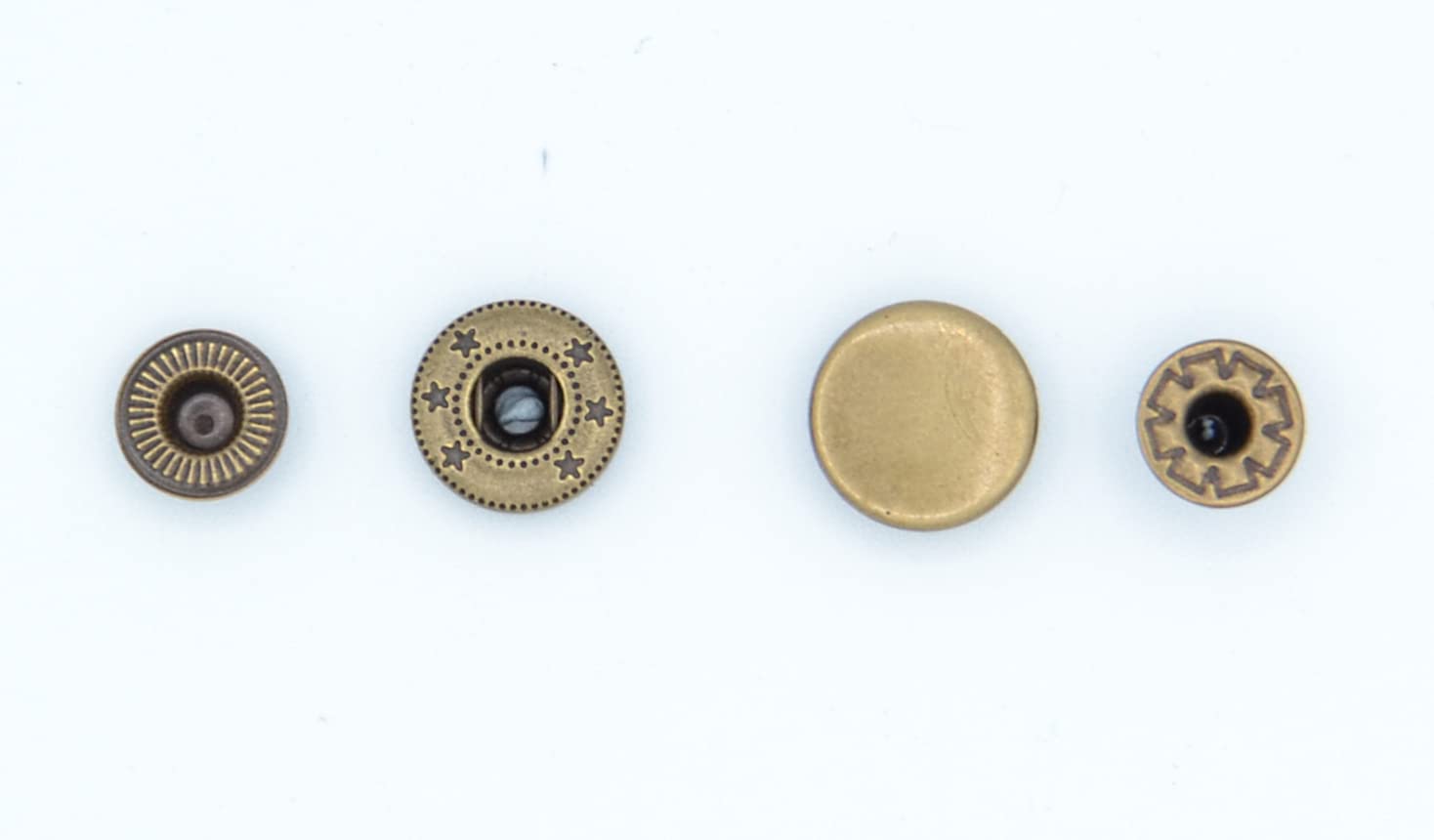 celloexpress Pop Studs Heavy Duty Snap Fasteners Press Spring Poppers Buttons Crafts Findings (15mm Antique Brass, Pack of 50)