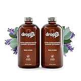 dropps,Ultra Concentrated Laundry Detergent Refill:Stain & Odor | Lavender Eucalyptus Scent | 16 oz,Pack of 2 (144 loads) | For Stain & Odor Removal | Biobased Ingredients | HE | Plastic-free