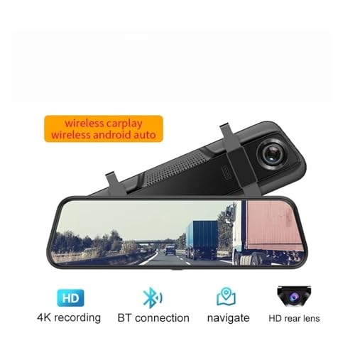 Rétroviseur caméra 4K connecté avec Android Auto sans fil et carte 128G