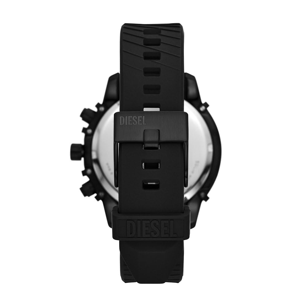 Diesel męski zegarek Griffed, kwarcowy mechanizm chronografu z silikonowym paskiem