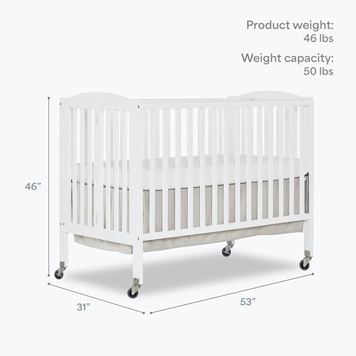 Image of Dream On Me Folding Full Size Convenience Crib, White