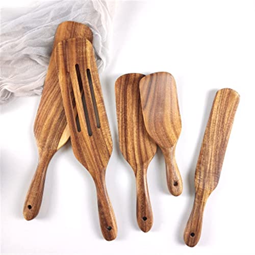 APBEAM - Ustensiles de cuisine Ensemble d'ustensiles de cuisine, 5 pièces spatules en bois ustensiles de cuisine antiadhésifs outils de cuisine spatule à sauce à steak frit gadgets de cuisine ustensiles de cui