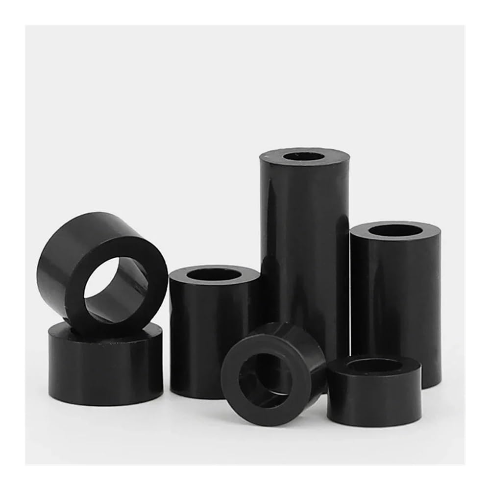 Arandelas Arandelas surtidas (10/20 unidades, M8, M10, M12), negras, sin rosca, espaciador de nailon hueco, redondo, junta de separación hueca, arandelas de fijación for placa PCB, diámetro interior d