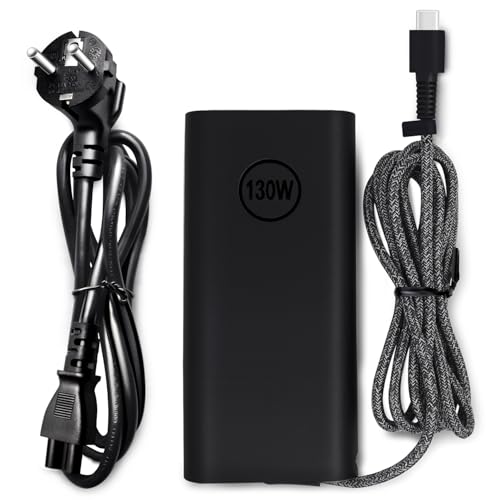 130W USB-C Cargador Adaptador Type C AC Adapter Charger DA130PM170 HA130PM1701 para DELL Vostro XPS Insprion Latitude Lenovo ThinkPad HP ASUS Ordenadore Portátil Netbook PC