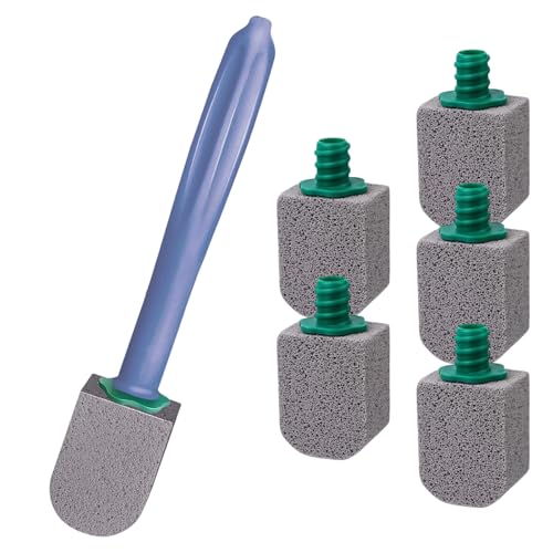Piedra Pomez para Limpieza WC,6 Recambios de Piedra Pomez,con Asa Reutilizable,Limpieza Eficaz de La Piedra,para Baños,Cocinas,Fregaderos y Lavabos