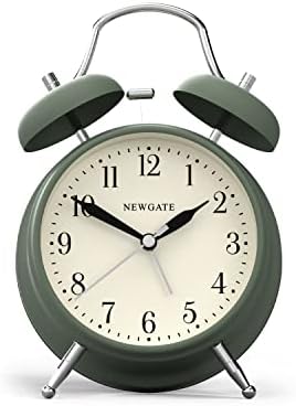 NEWGATE ® Covent Garden Alarm - Small Classic Bedside Alarm Clock - Contemporary Clock - Bedroom Accessories - Alarm Clocks - Desk Accessories - Bedside Clock (Green)