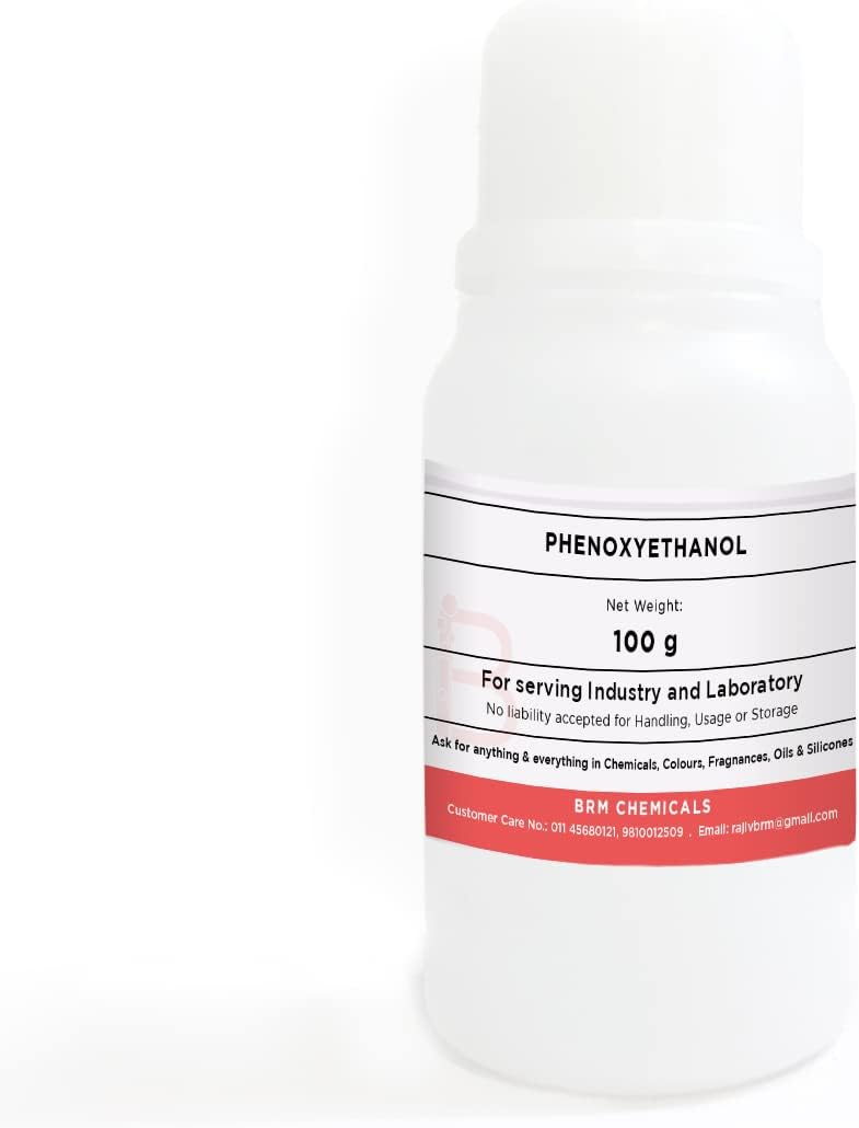 BRM Chemicals Phenoxyethanol - 100 Grams For Soap Making, Shampoo, Cosmetics, Moisturizer, Lotion Making, Domestic Use & Diy Personal Care For Face, Hair, Skin & Body (Pack Of 1)