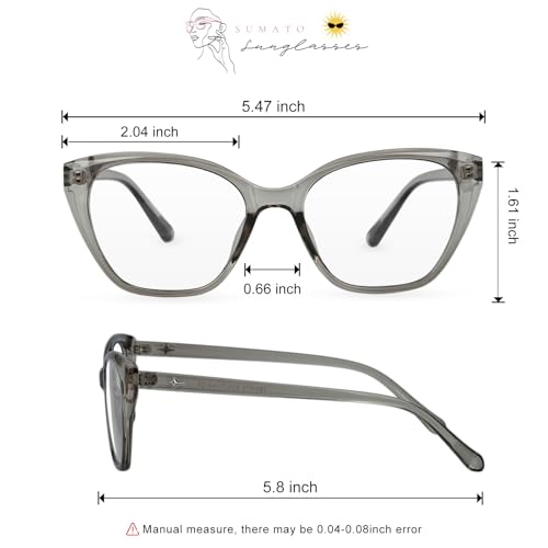 Image of Sumato Blue Light Blocking Glasses for Men and Women Square Thick Frame Non-Prescription Clear Lens Eyewear Eyeglasses