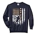 Vintage American Flag Proud Lacrosse Pop Lax Silhouette Comfort Colors Adult Sweatshirt