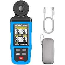 Spectral Illuminance Meter SK-8302A Light Meter, Lux Meter, CCT,RA,CRI,R9,Range up to 200,000 Lux 2500K-15000K, Color Coordinate,Data Storage, USB Charger, PC Software,Lighting Testing Tool