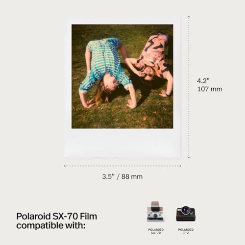 Polaroid Película Instantánea Blanco y Negro para SX-70, Negro y Blanco (Película en blanco y negro), Paquete individual (8 fotos)