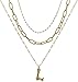 Produktbild Halskette Charm Multi-Layer Letter Az Goldene Halskette