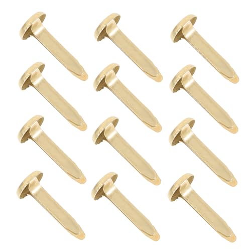 ARTIBETTER 100pcs Metal Brad Fasteners Round Head Pins for Crafts Decorative Brads