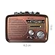 Retoo Radio Bluetooth FM Retro Nostalgie Kofferradio Gehäuse in Holzoptik Vintage Radio Kompaktanlage Unterstützt USB SD Karten Slot Einfaches Küchenradio für Büro Zuhause Senioren