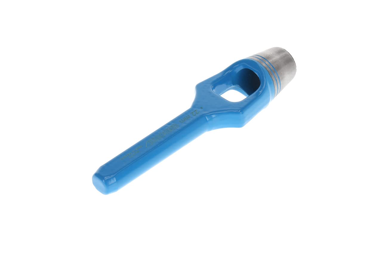 GEDORE Henkellocheisen für weiche Materialen, Ø 22 mm, Gummi Leder Dichtungen Stoff, rund, 160 mm lang, Stanzeisen, 570022