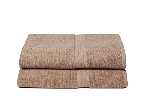 Image of FRESH FROM LOOM 500 GSM Bath Towel Set | Hypoallergenic Soft & Skin Friendly| High Water Absorber | Men & Women Towels for Bath| Ultra-Premium Quick Dry |100% Pure Cotton (27 x 54 Inch | Brown) 2pc