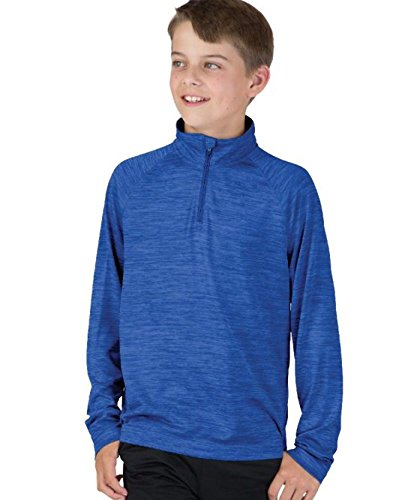 Image of Charles River Apparel Kids' Youth Space Dye Performance Quarter Zip Pullover