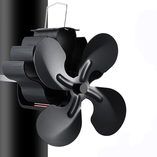 4 Flügel Rotorblätter Kamin-Ventilator, Stromloser Ventilator Kamin...