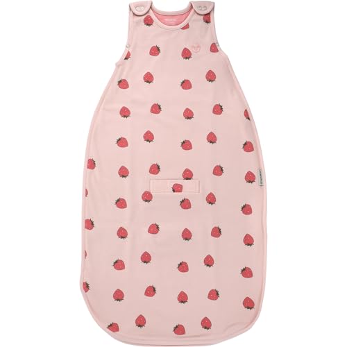Image of Woolino Toddler Sleeping Sack, 4 Season, Merino Wool and Organic Cotton, Baby Sleep Bag, 2-4 Years, Strawberry