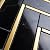 TNNGG-04 Herringbone Black and Gold Polished Marble Mosaic Tile Backsplash 1 Sheet