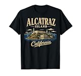 Vintage Travel Poster Alcatraz Island Design T-Shirt