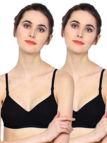 Image of SONARI 0015 Women's Light Padded Cotton Bra | Wire-Free, Medium Coverage, Sewn-in Bump for Natural Lift
