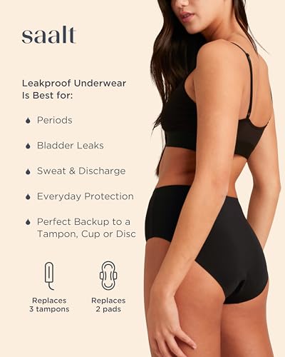 Saalt Seamless High Waisted Underwear - Womens Period Underwear - High-Rise Leakproof Panty - Made with Lycra Xtra Life - Reusable & Washable2