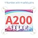 PATIKIL Tearproof Running Bib Numbers 7x6 Inch, 101-200 Shadow Waterproof Race Competitor Numbers with Safety Pin for Marathon Sports Game Competition Runner