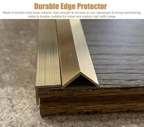 Protector de borde de latón antideslizante y seguro para peldaños de madera 3