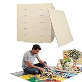 6 Tray Building Blocks Sorter Sifter,Building Storage Block Sorter Organizer,Portable Storage Brick Box for Building Blocks 5 Different Sizes Sorter Block Sorter Sifter Brick Storage with Roller