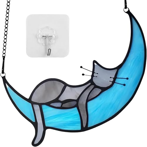 Dedoda Crystal Star Grey Cat Window Decor