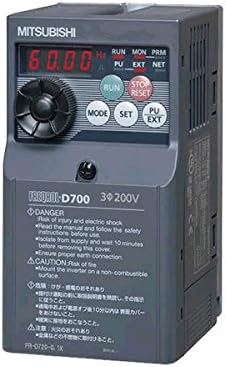 MITSUBISHI ELECTRIC FR-D720-0.4K Inverter (Three-Phase 200V)(Applicable Motor Capacity 0.4kW)(Rated Capacity 1.0kVA) NN
