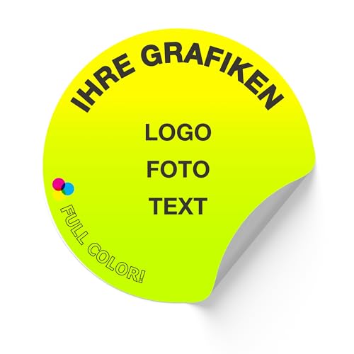 GP TONER Aufkleber Selbst Gestalten selbstklebend wasserfest viele Größen und Mengen Personalisierte Sticker für Unternehmen Verpackungen Logos & Bilder - Aufkleber Drucker