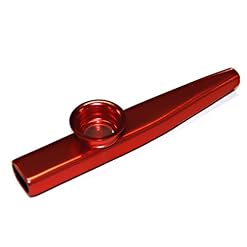 Kazoo en Alliage d’Aluminium avec Membrane (Rouge) - Les Beatles, Paul McCartney, John Lennon, RIngo Starr, George Harrison Kazoo en Alliage d'Aluminium avec Membrane (Rouge) – Image 3