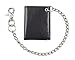 Dickies Men's Leather Chain Wallet - High Security Trifold With ID Window And Credit Card Pockets