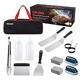 GOLOHO 14 Pcs Griddle Accessories Kit Stainless Steel with Cleaning Tools - Outdoor Professional...