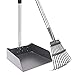 Snagle Paw Upgraded Pooper Scooper for Large Dogs,2 Pack 44 Inches Pet Pooper Tray and Rake with Adjustable Long Handle Metal for Pet Waste Removal