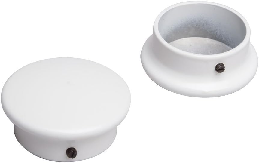 Closet-Pro HD CD-0017-WT Decorative Closet Pole End Caps, White